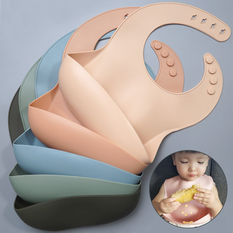 Soft Waterproof Silicone Baby Bib - Mi tienda